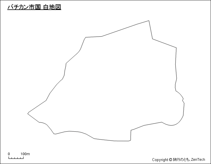 バチカン市国 白地図