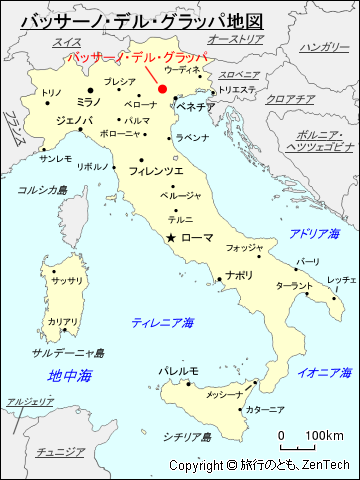 バッサーノ・デル・グラッパ地図