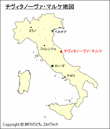 チヴィタノーヴァ・マルケ地図