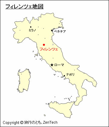 イタリアにおけるフィレンツェ地図