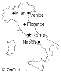 イタリア白地図 旅行のとも Zentech