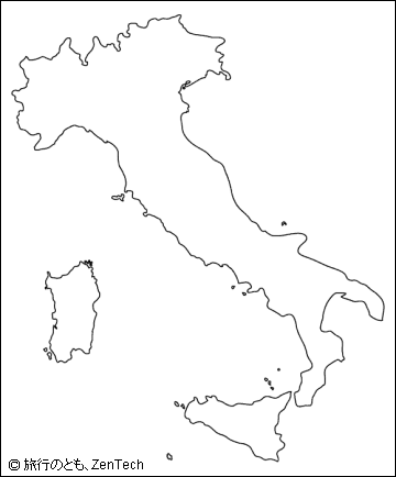イタリア白地図