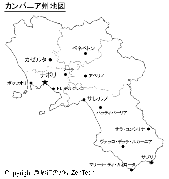 カンパニア州地図