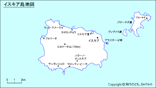 イスキア島地図