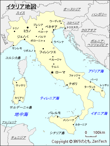 イタリア地図