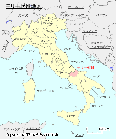イタリア モリーゼ州地図
