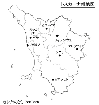 トスカーナ州地図