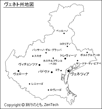 ヴェネト州地図