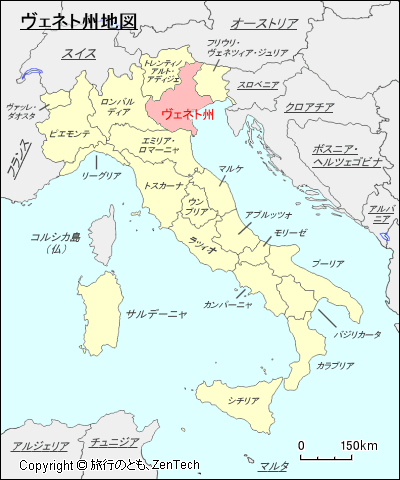 イタリア ヴェネト州地図