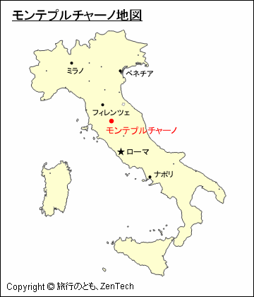 モンテプルチャーノ地図