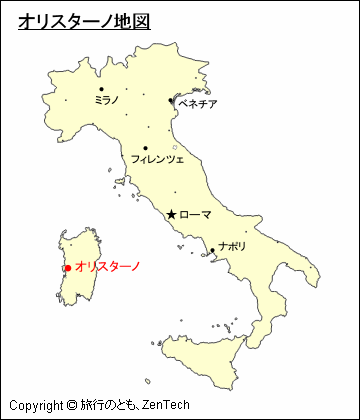 オリスターノ地図
