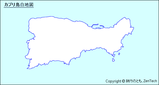 カプリ島白地図