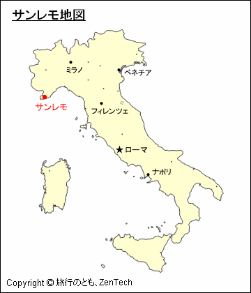 サンレモ地図