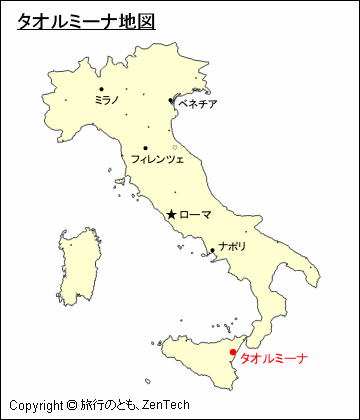 タオルミーナ地図
