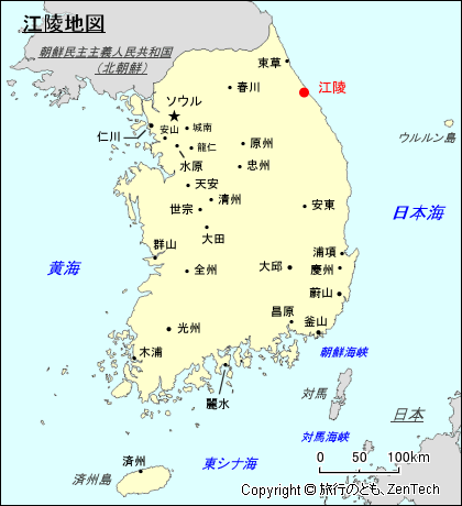 江陵地図