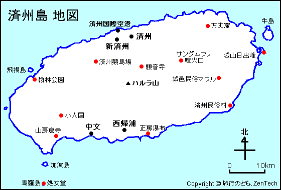 済州島地図