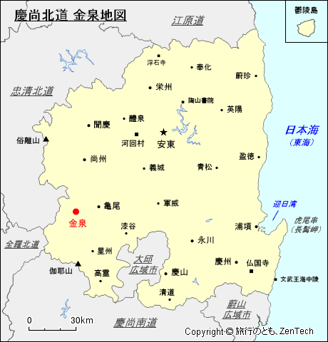 慶尚北道 金泉地図