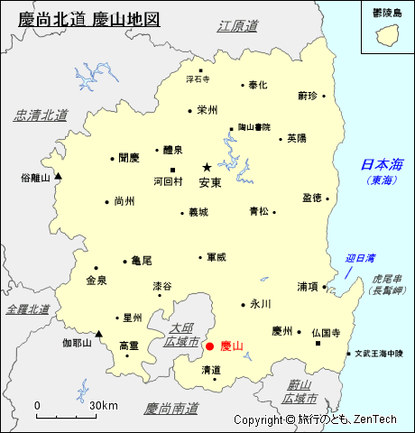 慶尚北道 慶山地図