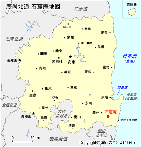 慶尚北道 石窟庵地図