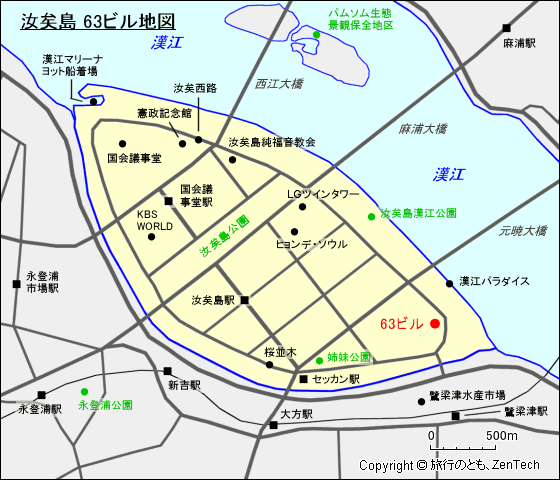 汝矣島 63ビル地図