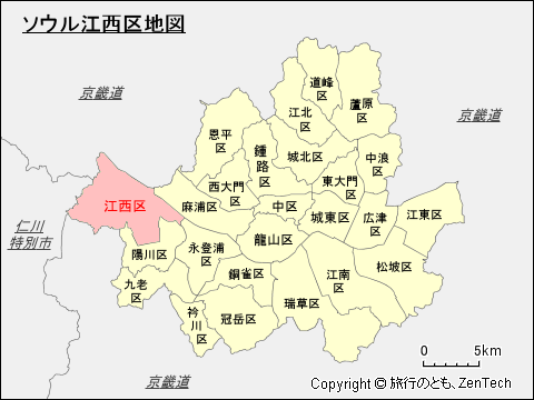 ソウル江西区地図