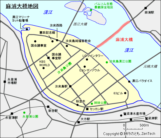 麻浦大橋地図
