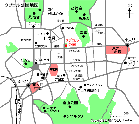 タプコル公園地図