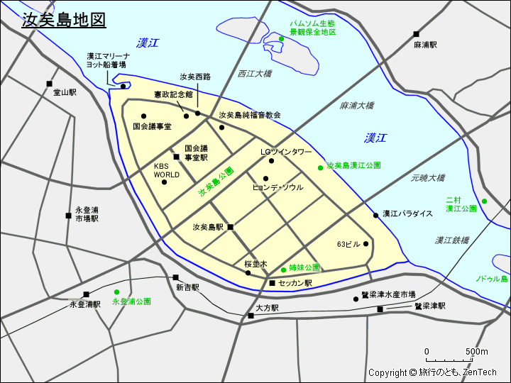 汝矣島地図