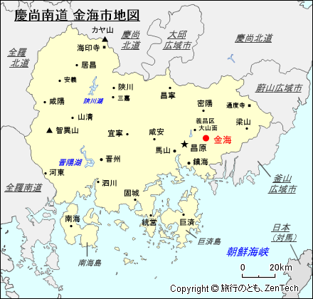 慶尚南道 金海市地図