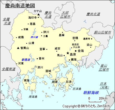 慶尚南道地図