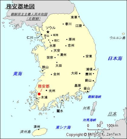 務安郡地図