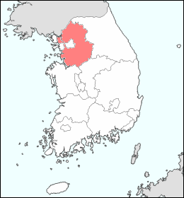 韓国における京畿道の位置