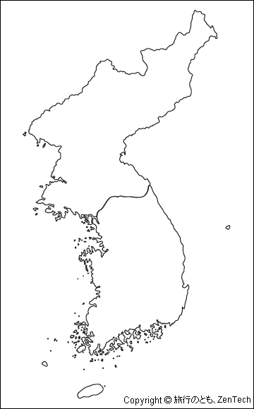 朝鮮半島白地図
