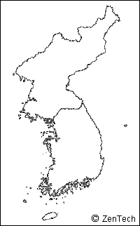 朝鮮半島白地図