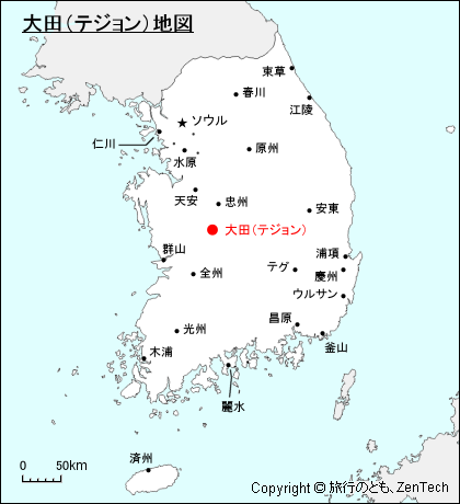 大田（テジョン）地図