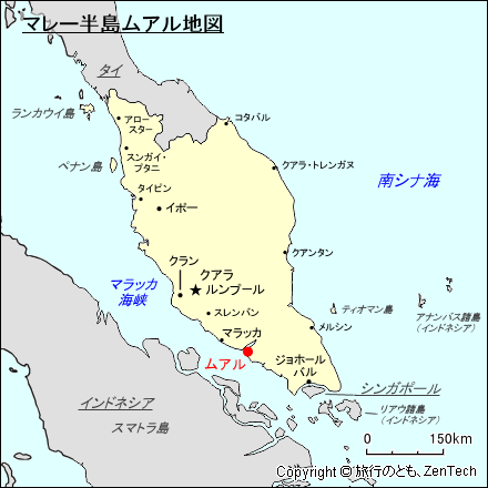 マレー半島ムアル地図