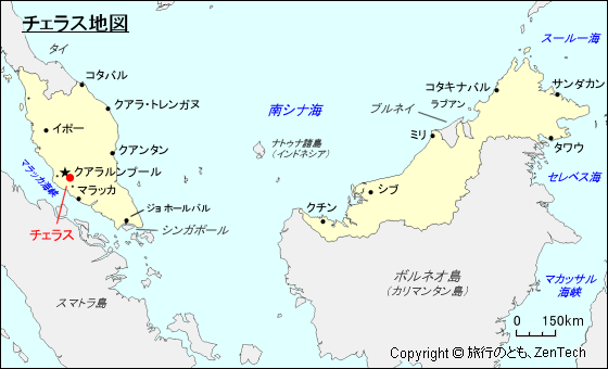 チェラス地図