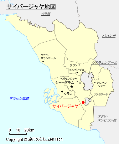 スランゴール州サイバージャヤ地図