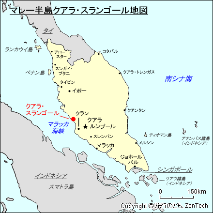 マレー半島クアラ・スランゴール地図