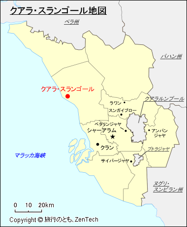 スランゴール州クアラ・スランゴールム地図