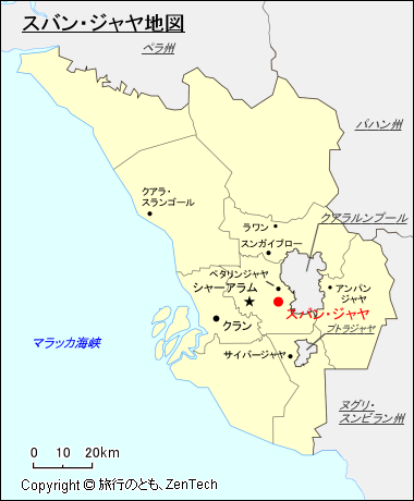 スランゴール州スバン・ジャヤ地図