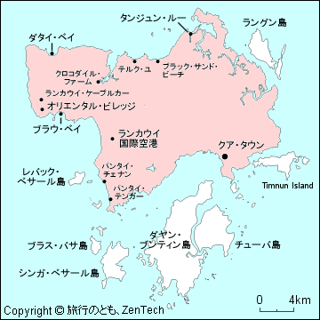 ランカウイ島地図
