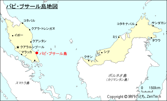 バビ・ブサール島地図