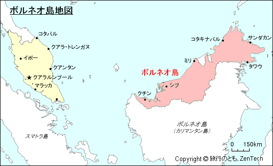 ボルネオ島地図