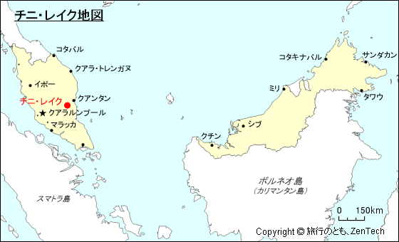 チニ・レイク地図
