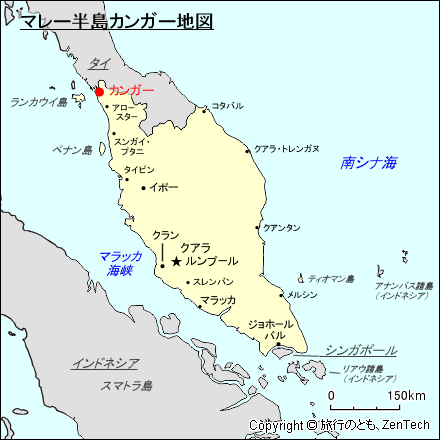 マレー半島カンガー地図