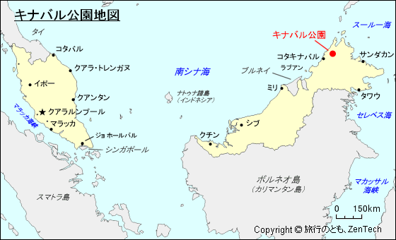 キナバル公園地図