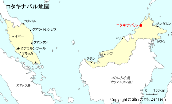 コタキナバル地図