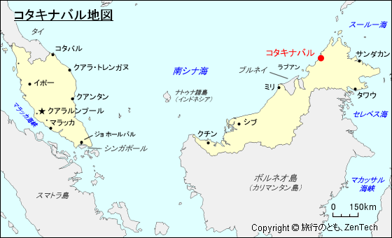 コタキナバル地図