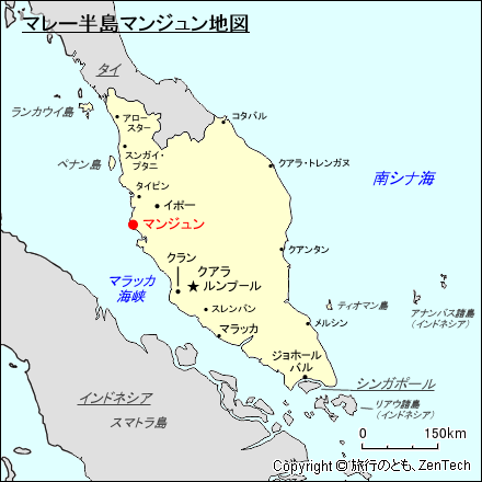 マレー半島マンジュン地図